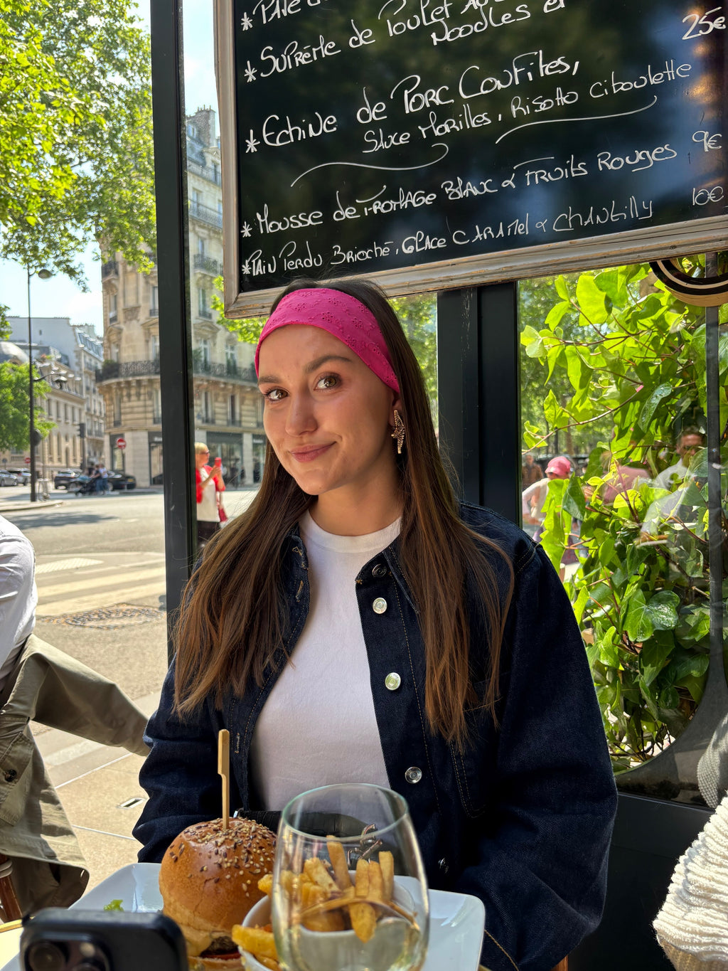 Bandeau BRODÉ ROSE