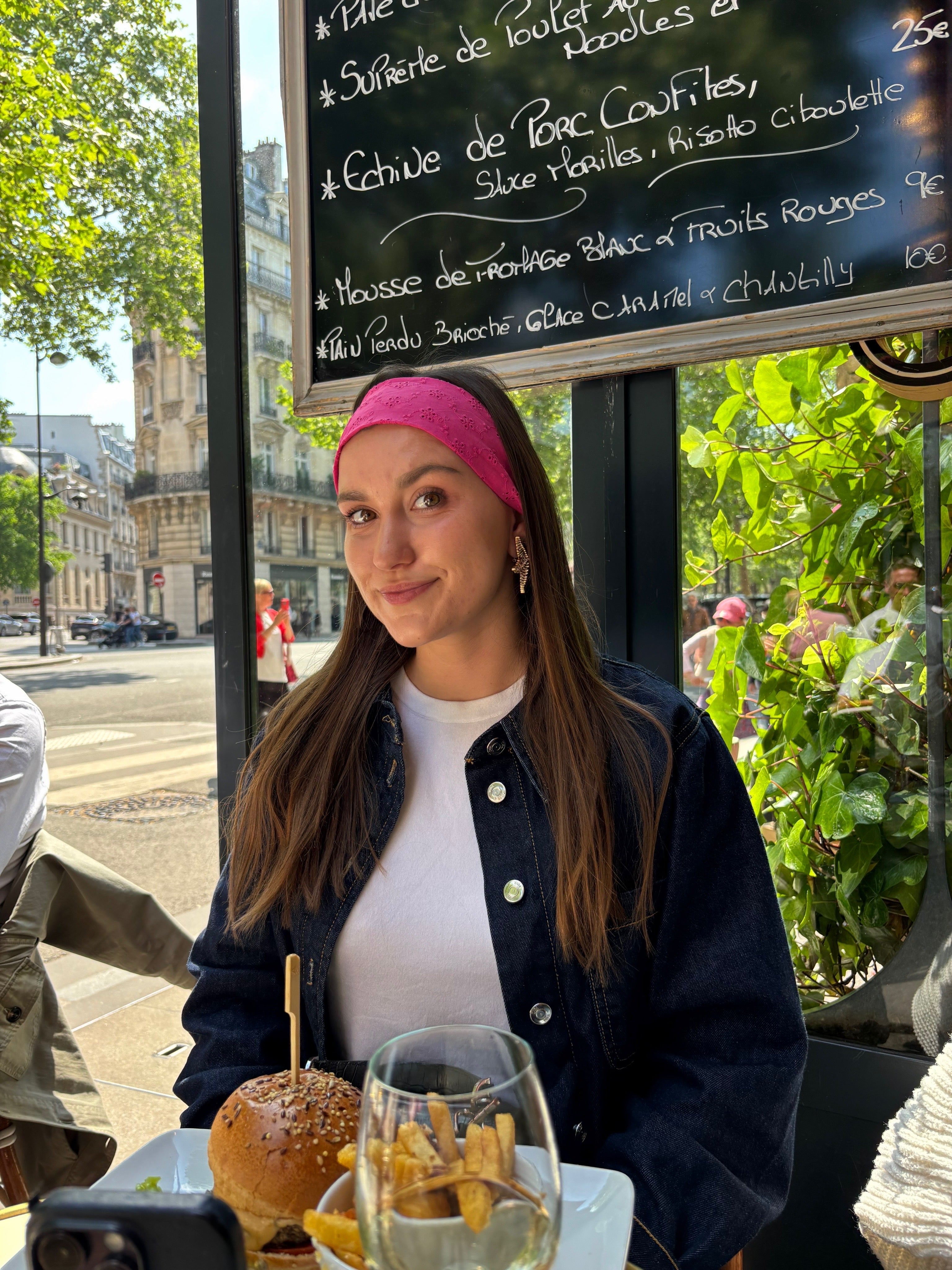 Bandeau BRODÉ ROSE